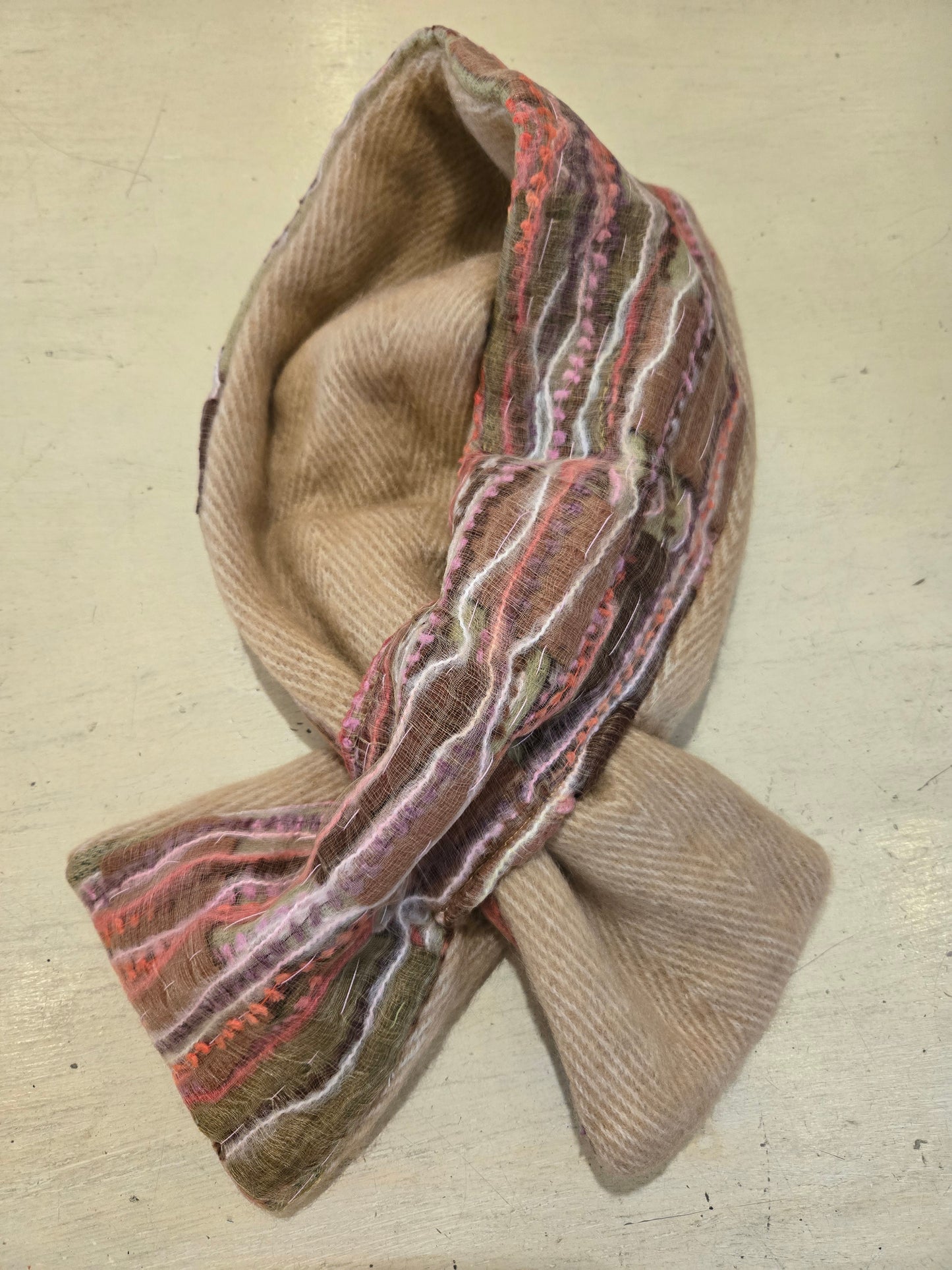 TRESART - SILK  EMBELLISHED AND EMBROIDERED MUFFLER SCARVES
