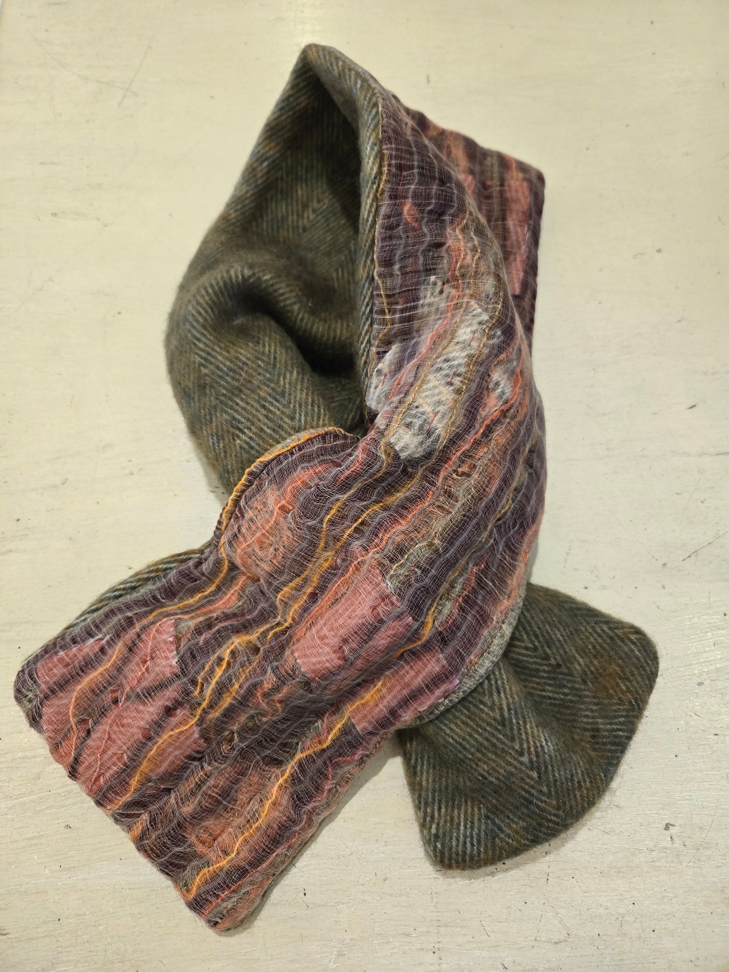 TRESART - SILK  EMBELLISHED AND EMBROIDERED MUFFLER SCARVES