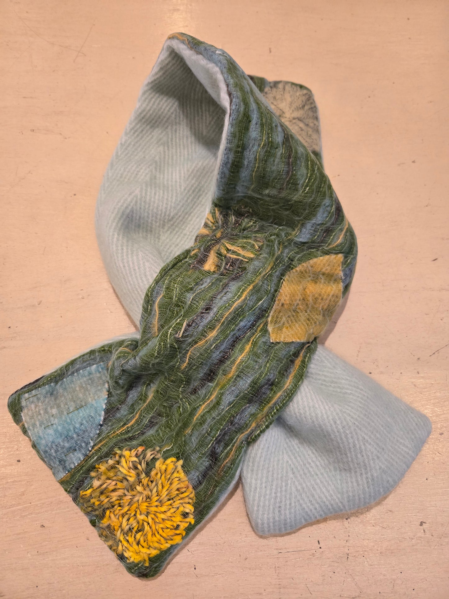 TRESART - SILK  EMBELLISHED AND EMBROIDERED MUFFLER SCARVES