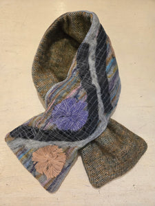 TRESART - SILK  EMBELLISHED AND EMBROIDERED MUFFLER SCARVES