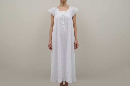 5 Button Lace Insert Superfine Cotton Nightie