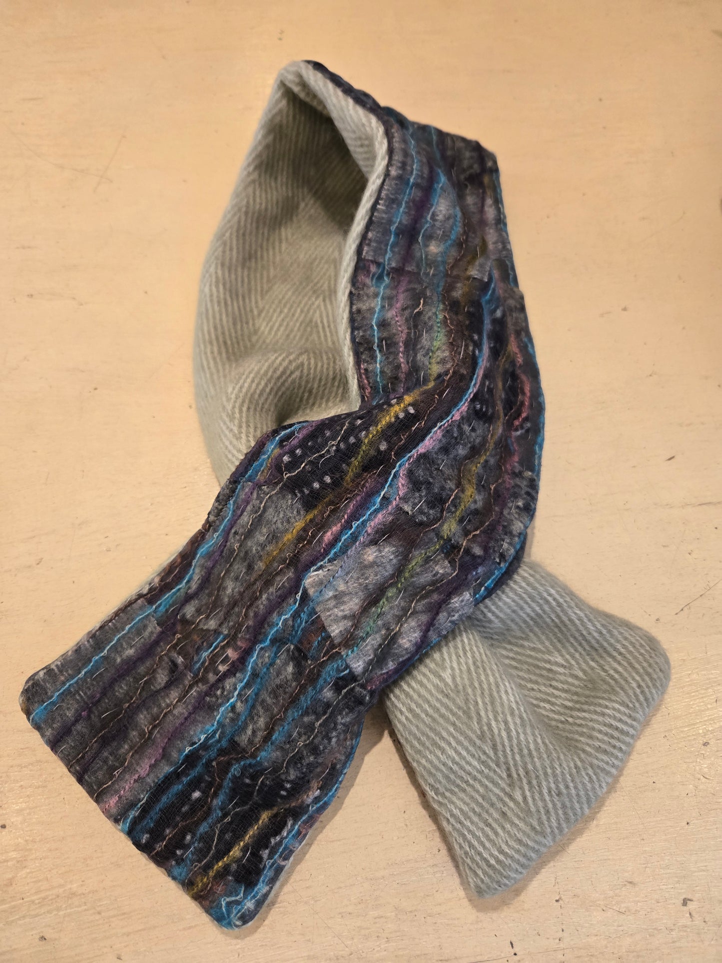 TRESART - SILK  EMBELLISHED AND EMBROIDERED MUFFLER SCARVES