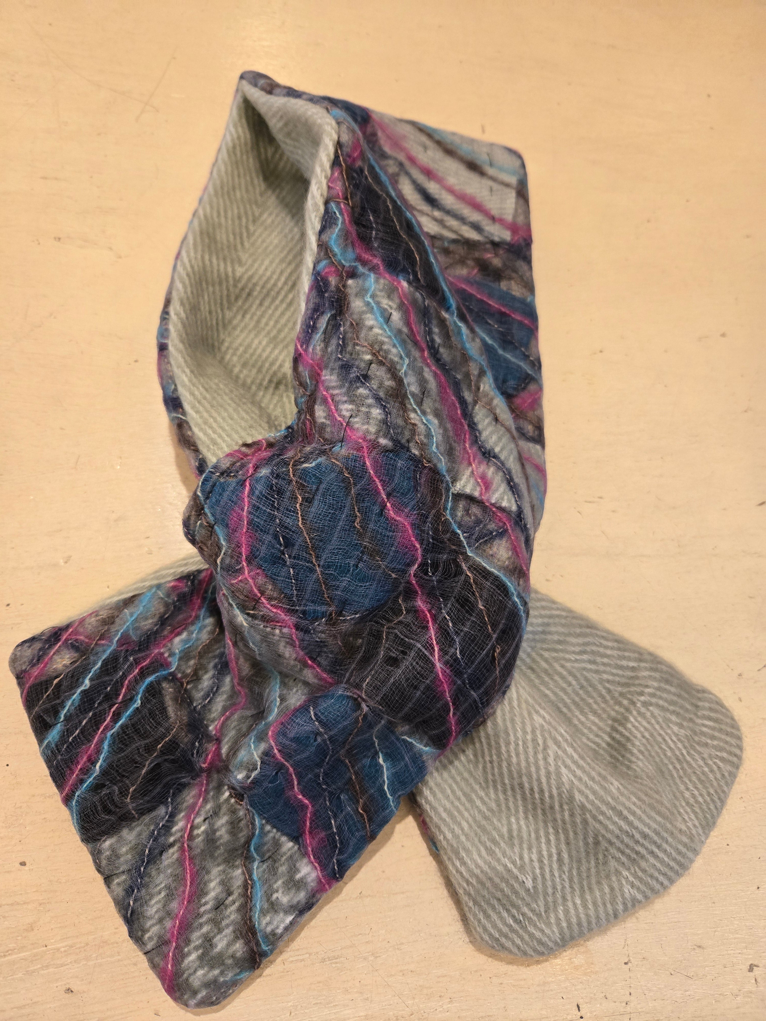TRESART - SILK  EMBELLISHED AND EMBROIDERED MUFFLER SCARVES