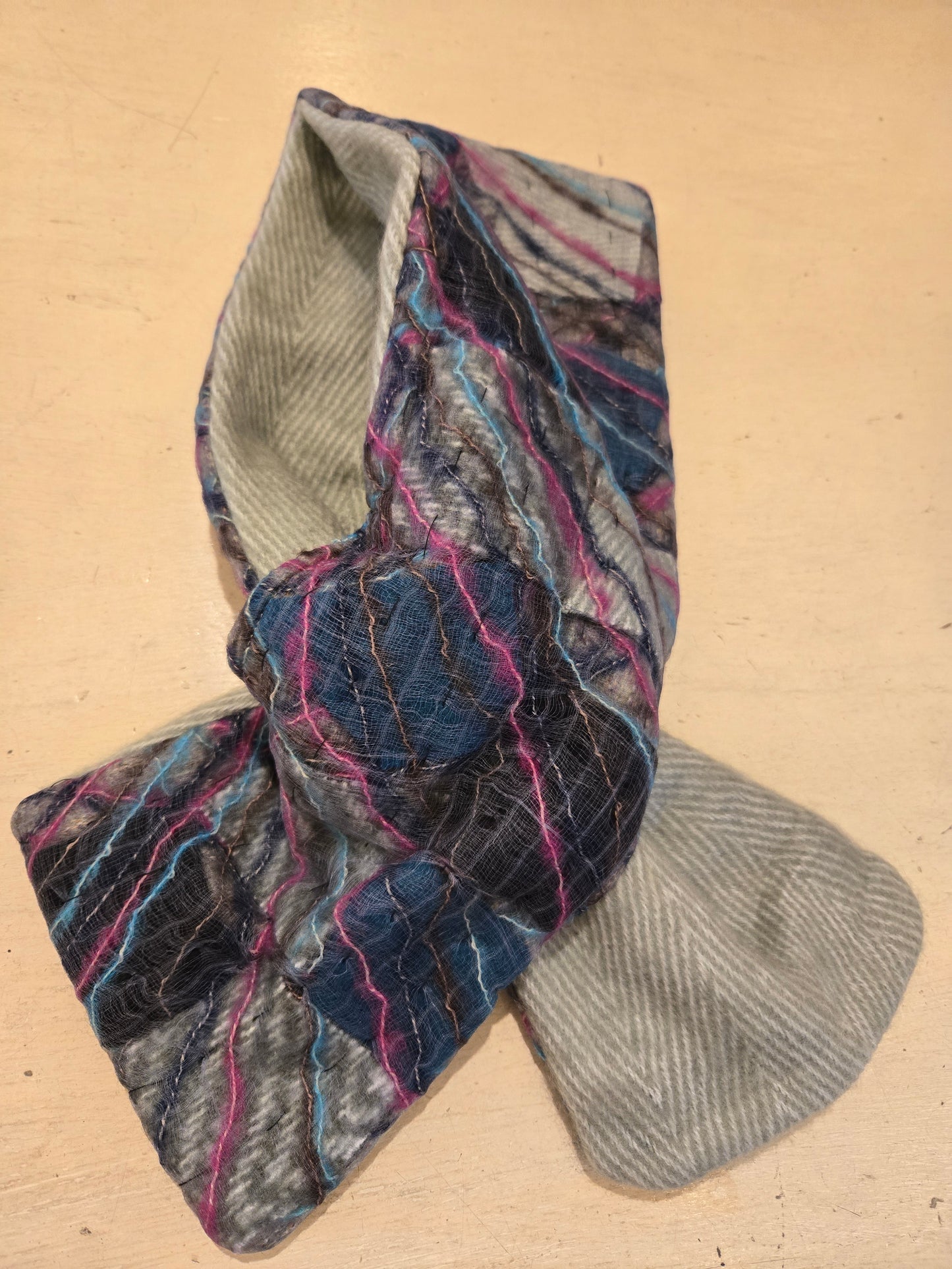 TRESART - SILK  EMBELLISHED AND EMBROIDERED MUFFLER SCARVES