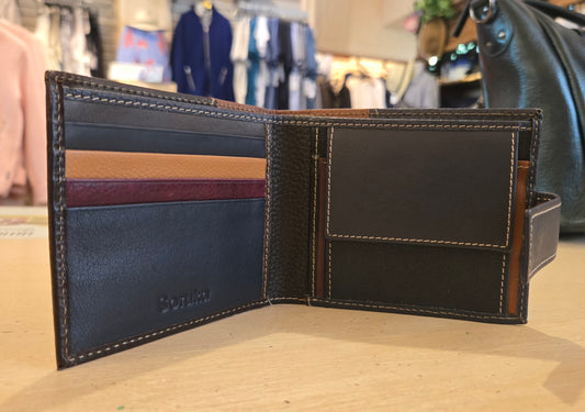 SORUKA -CALEB - BIFOLD WALLET WITH SNAP CLOSURE
