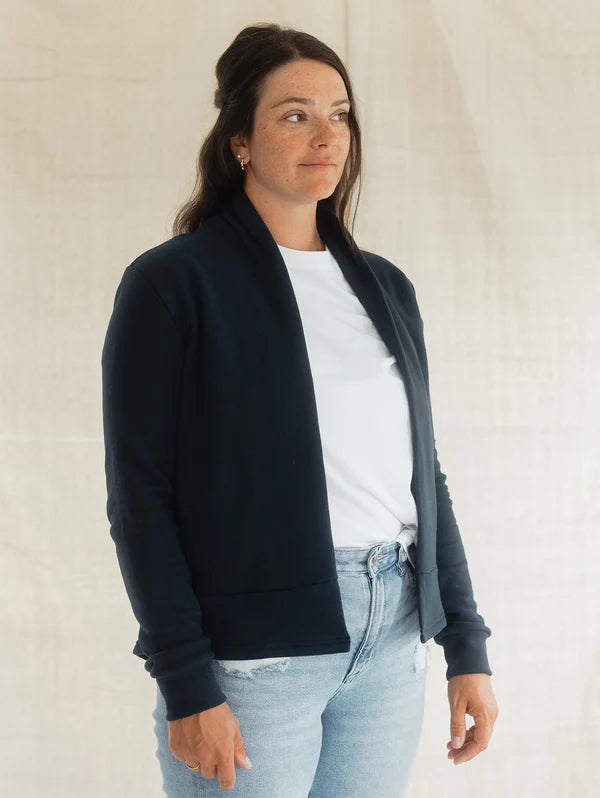 Blondie Apparel Classic Spruce Cardigan - Side View