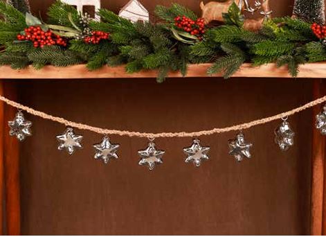 RL - TINSEL LARGE STAR GARLAND