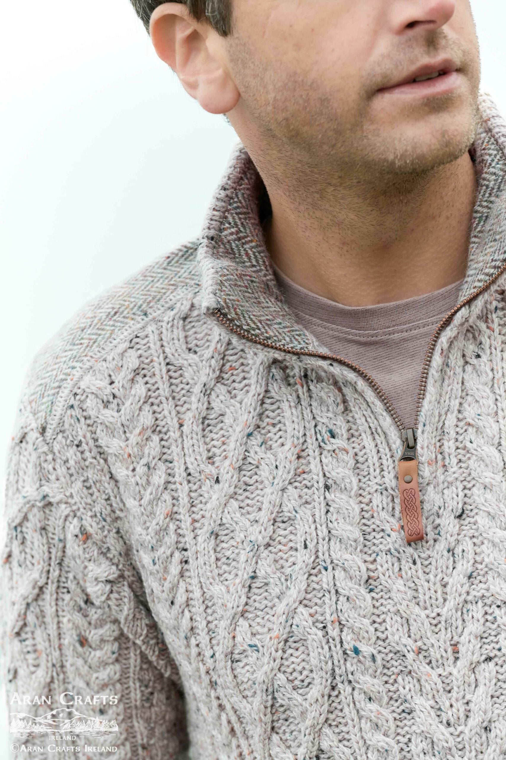 Curracloe herringbone patch  Half Zip - Suttles & Seawinds