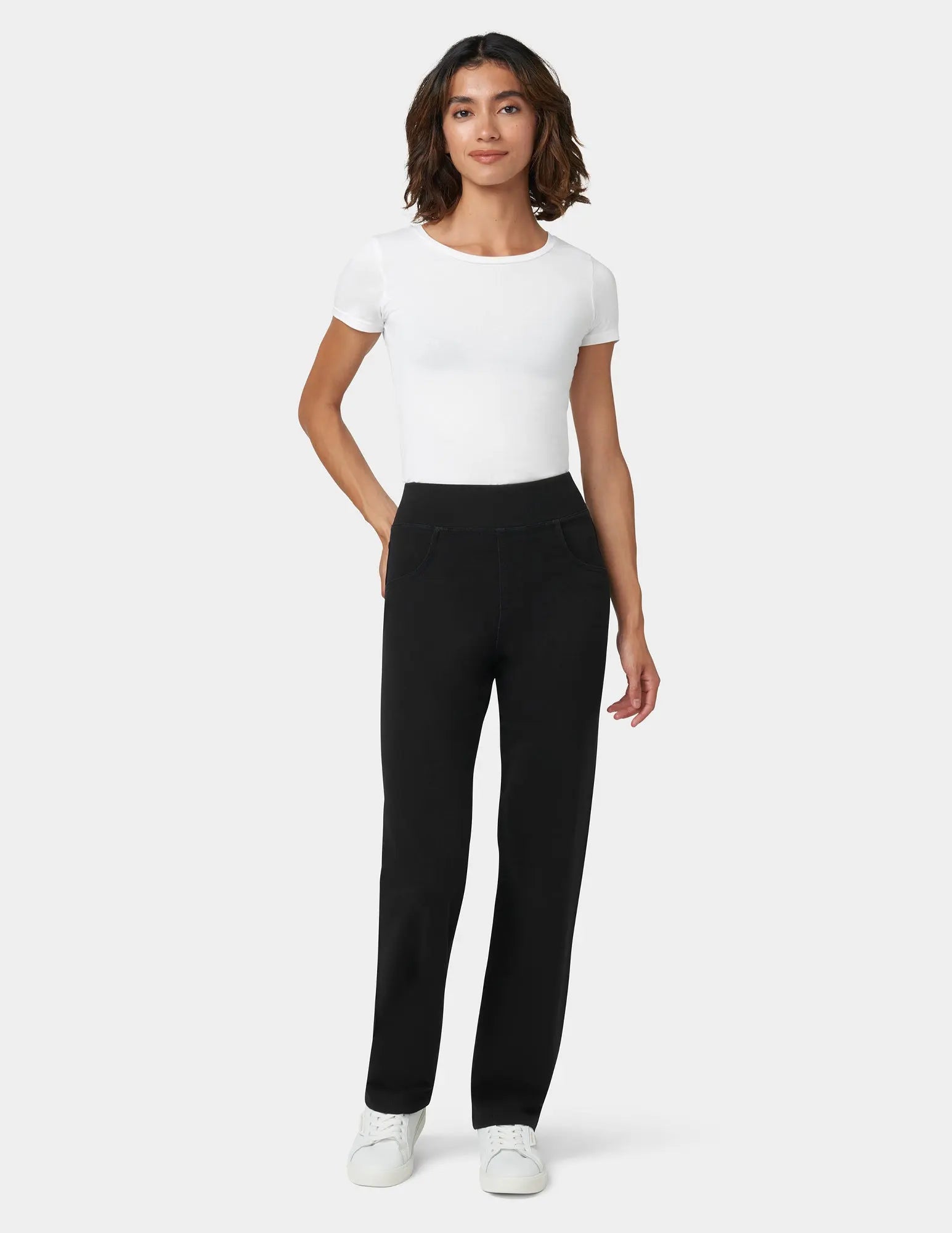 HUE - GAME CHANGING HIGH RISE STRAIGHT LEG PANT