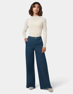 Load image into Gallery viewer, HUE - FRAYED WIDE LEG JEAN
