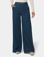 Load image into Gallery viewer, HUE - FRAYED WIDE LEG JEAN
