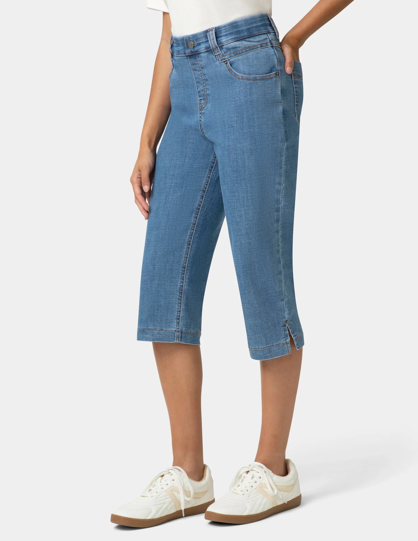Crosshatch Denim Pedal Pusher