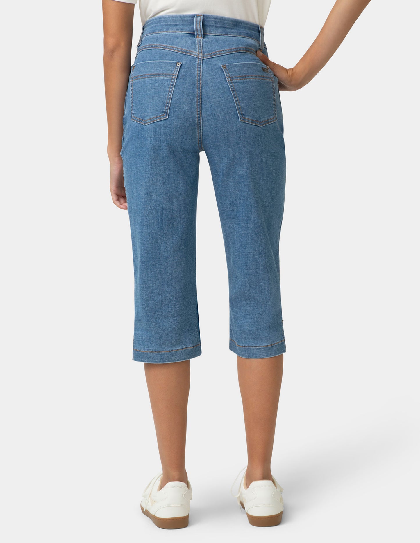 Crosshatch Denim Pedal Pusher