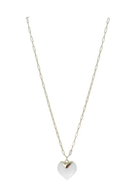 Crystal Heart Fashion Chain Necklace - Suttles & Seawinds