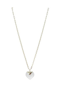 MERX -  CRYSTAL HEART FASHION CHAIN NECKLACE