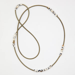 Sea Lily - Long Bronze  Wire Necklace W/Small Sand, ,Brown, Black