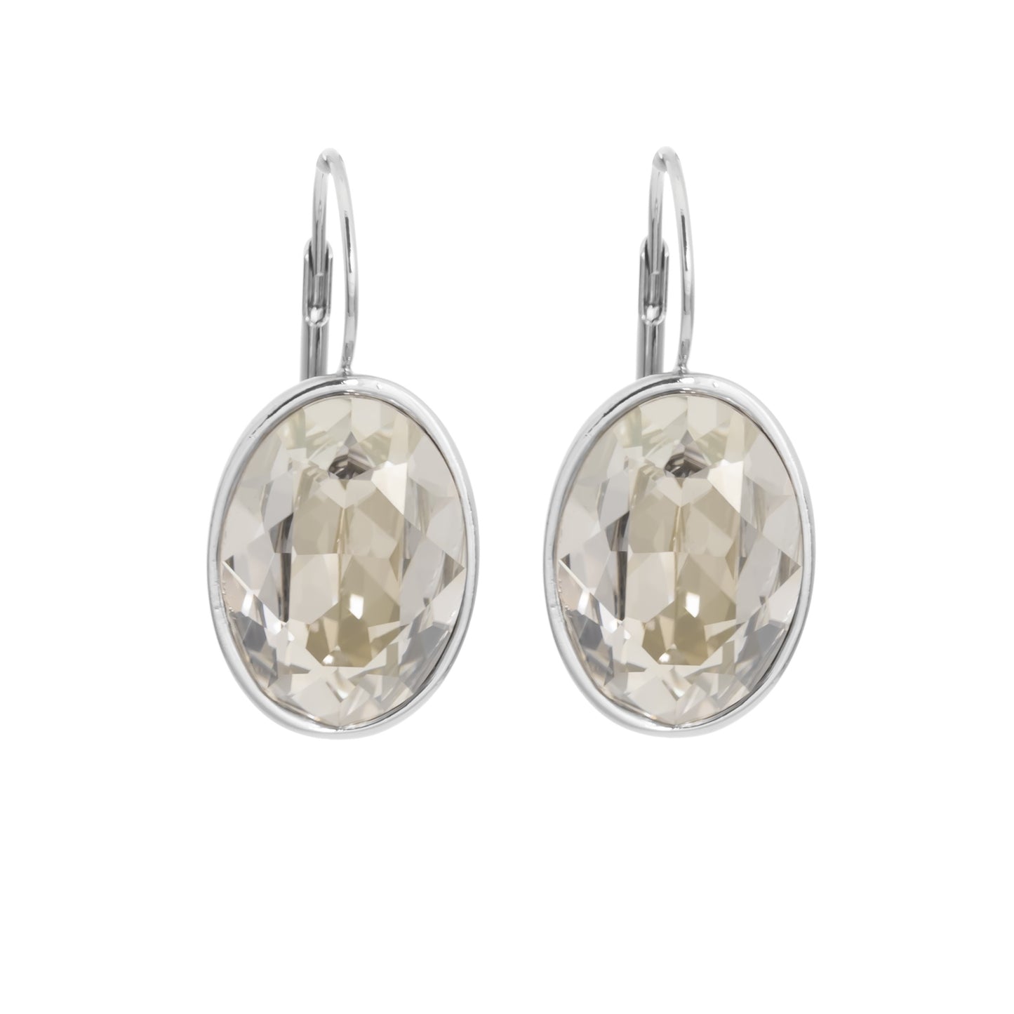 MERX - MODERN RHODIUM OVAL EARRINGS