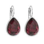 Load image into Gallery viewer, MERX - MODERN SWAROVSKI RHODIUM OVAL TEARDROP EARRING
