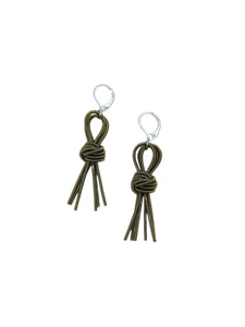 Sea Lily - Bronze Knot Tassel Earring