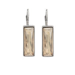 Load image into Gallery viewer, MERX - MODERN SWAROVSKI RHODIUM BAGUETTE EARRING
