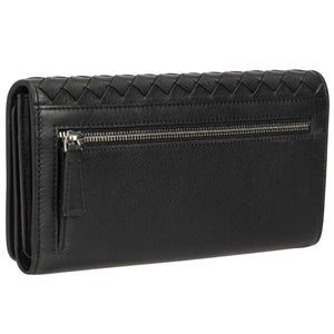 MANCINI - BASKET WEAVE RFID TRIFOLD WALLET