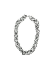 Sea Lily - L18F - Silver/Slate Chain Link Necklace
