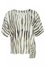 Load image into Gallery viewer, NAYA - WAVY STRIPE TRAVEL FABRIC TOP
