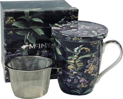 MCINTOSH - BONE CHINA  MUG TEA WITH LID