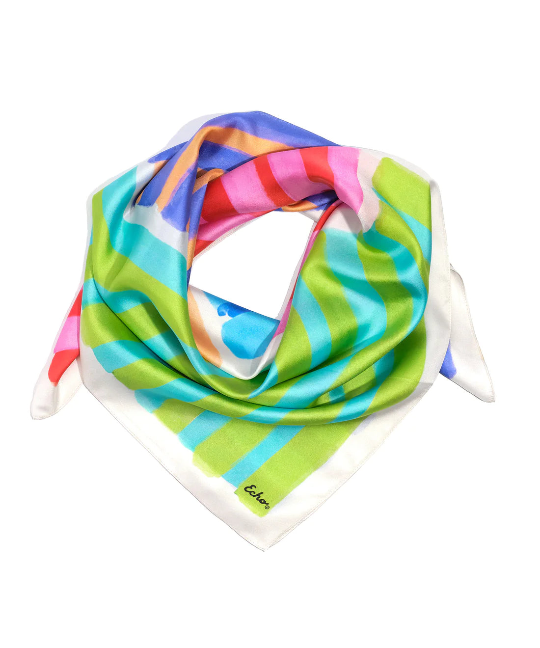 ECHO NYC - FINGER PAINT SILK SQUARE SCARF