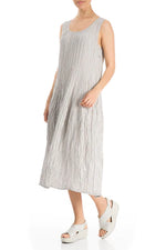 Load image into Gallery viewer, GRIZAS - LINEN  &amp; SILK CRINKLE DRESS
