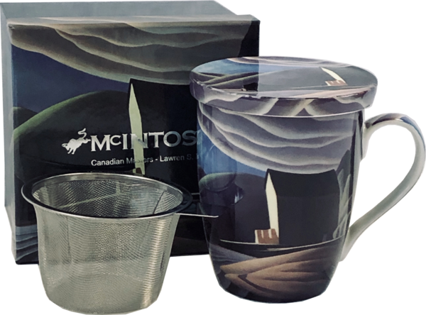 MCINTOSH - BONE CHINA  MUG TEA WITH LID