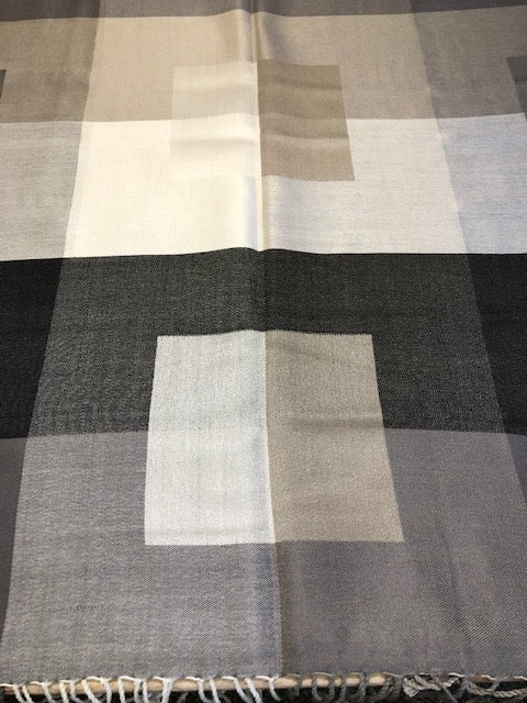 RADIANCE - DIGITAL CHECKERED SILK SCARF