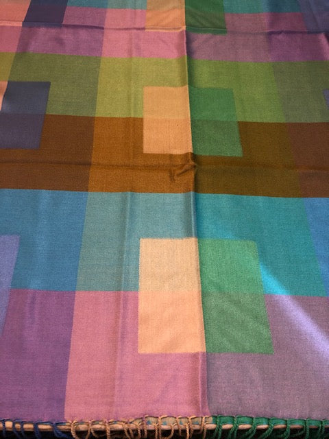 RADIANCE - DIGITAL CHECKERED SILK SCARF