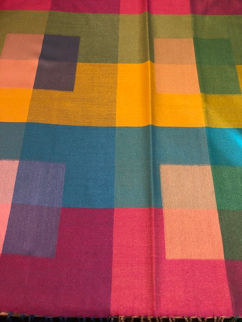 RADIANCE - DIGITAL CHECKERED SILK SCARF