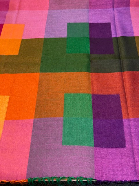 RADIANCE - DIGITAL CHECKERED SILK SCARF