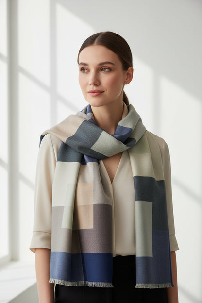 Digital Checkered Silk Scarf - Suttles & Seawinds