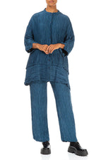 Load image into Gallery viewer, GRIZAS - STRAIGHT LEG SILK  &amp; LINEN CRINKLE PANT
