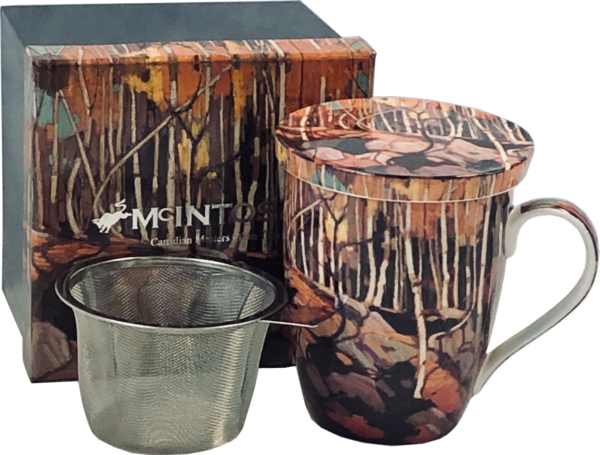 MCINTOSH - BONE CHINA  MUG TEA WITH LID