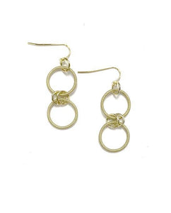 Sea Lily -  Gold Double Looped Earring