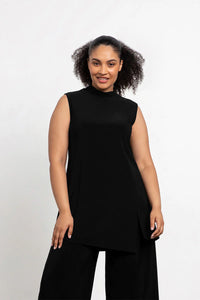 SYMPLI - MOCKNECK SLIT TUNIC